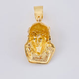 Dije Rostro Cristo 9.6 g / 4 cm Dos Oros Amarillo Blanco 18K
