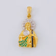 Dije San Judas Tadeo 5.85 g / 3.4 cm Dos Oros Amarillo Blanco 18K