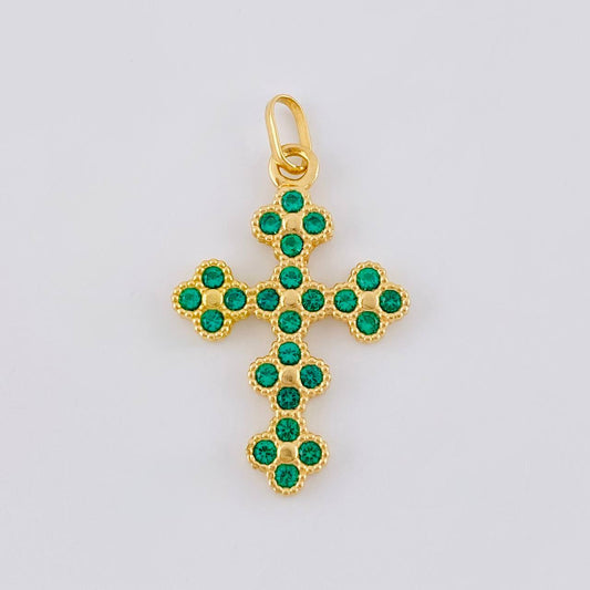 Dije Cruz Trebol 3.4 g / 3.5 cm Oro Amarillo 18K