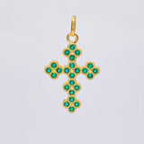 Dije Cruz Trebol 3.4 g / 3.5 cm Oro Amarillo 18K