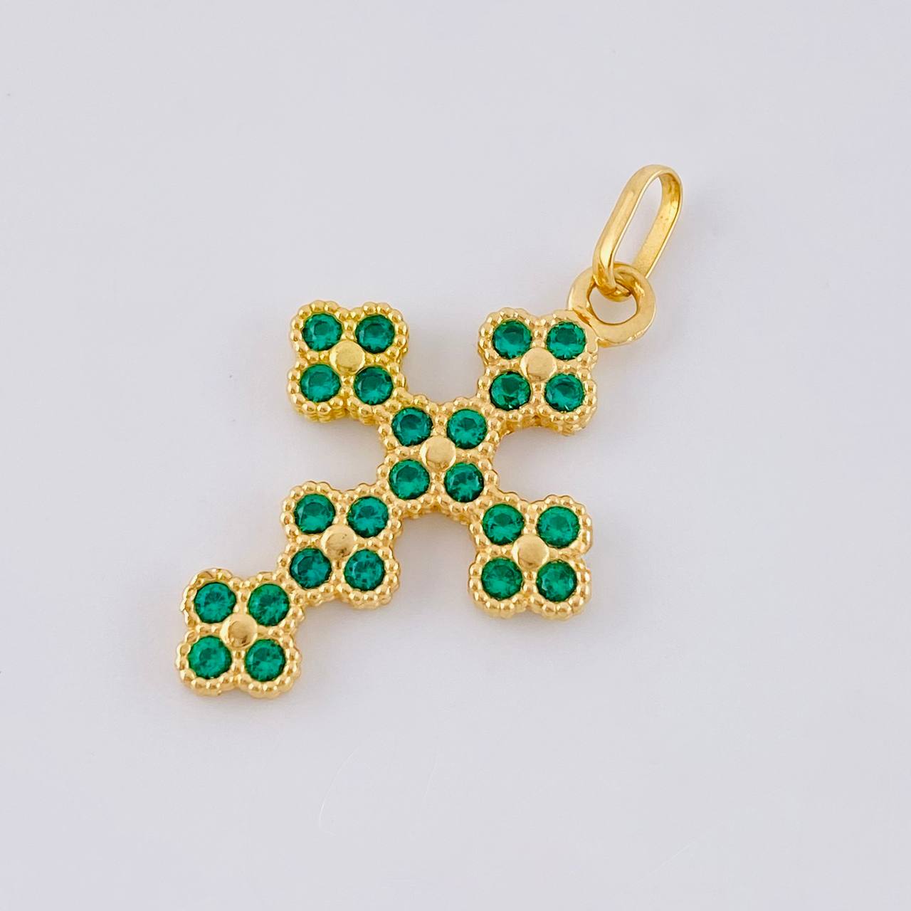 Dije Cruz Trebol 3.4 g / 3.5 cm Oro Amarillo 18K