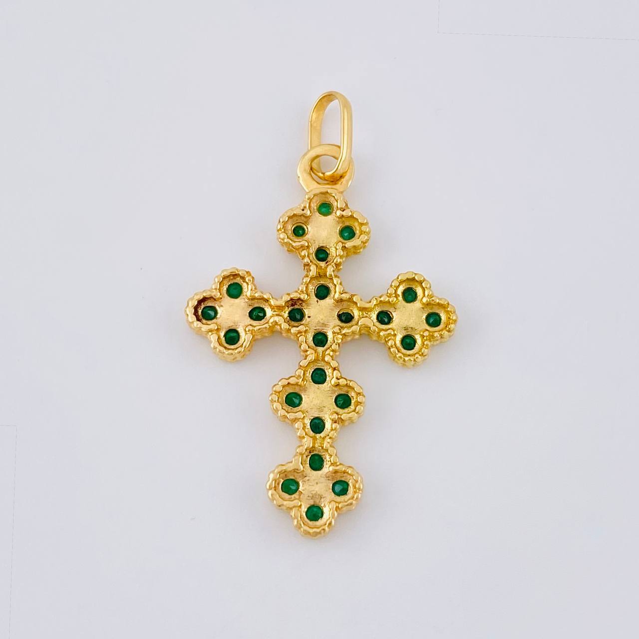 Dije Cruz Trebol 3.4 g / 3.5 cm Oro Amarillo 18K