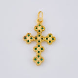 Dije Cruz Trebol 3.4 g / 3.5 cm Oro Amarillo 18K