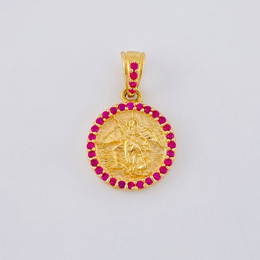 Dije Medalla San Miguel 1.75 g / 1.8 cm Oro Amarillo 18K
