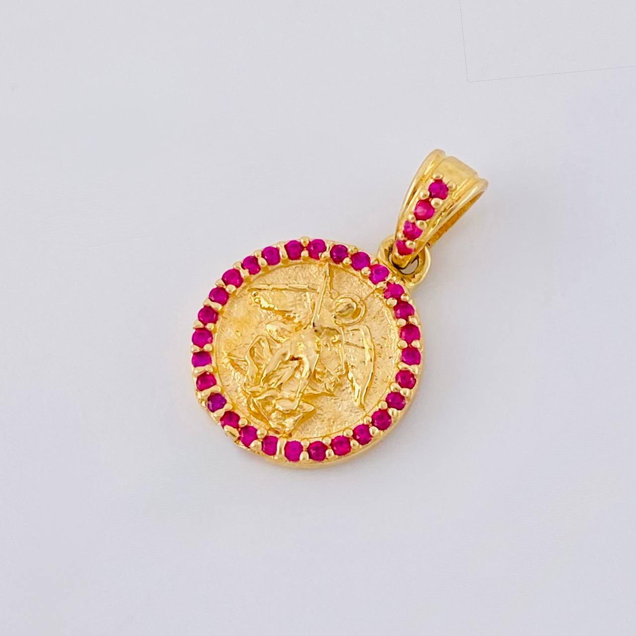 Dije Medalla San Miguel 1.75 g / 1.8 cm Oro Amarillo 18K
