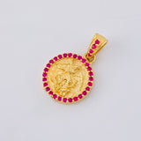 Dije Medalla San Miguel 1.75 g / 1.8 cm Oro Amarillo 18K