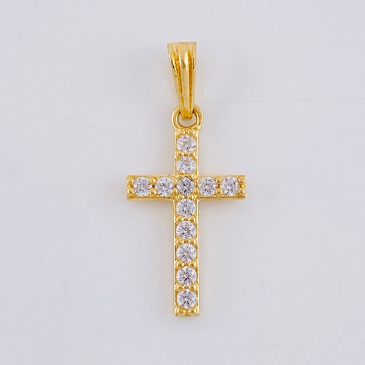 Dije Cruz Tupida 1.35 g / 2.5 cm Oro Amarillo 18K