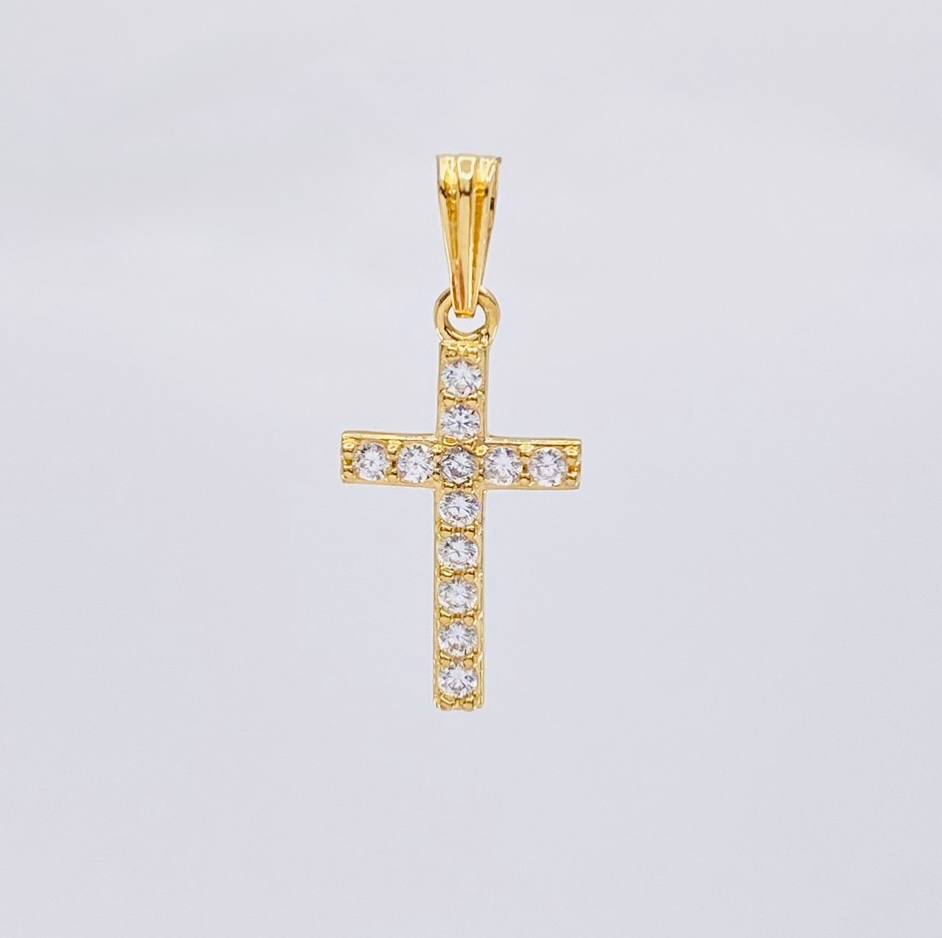 Dije Cruz Tupida 1.35 g / 2.5 cm Oro Amarillo 18K