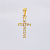 Dije Cruz Tupida 1.35 g / 2.5 cm Oro Amarillo 18K