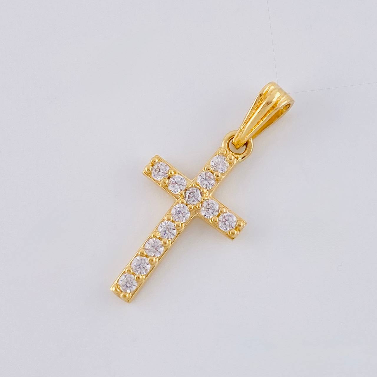 Dije Cruz Tupida 1.35 g / 2.5 cm Oro Amarillo 18K