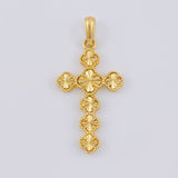 Dije Cruz Trebol 2.8 g / 3.7 cm Oro Amarillo 18K