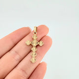Dije Cruz Trebol 2.8 g / 3.7 cm Oro Amarillo 18K