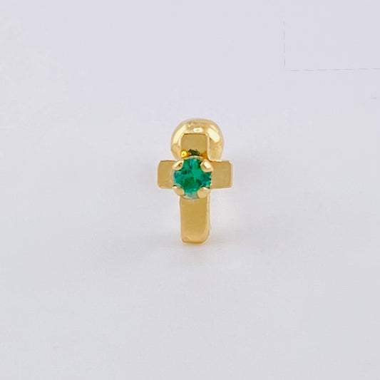 Piercing Cruz 0.35 g / 1 cm Oro Amarillo 18K