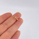 Piercing Cruz 0.35 g / 1 cm Oro Amarillo 18K