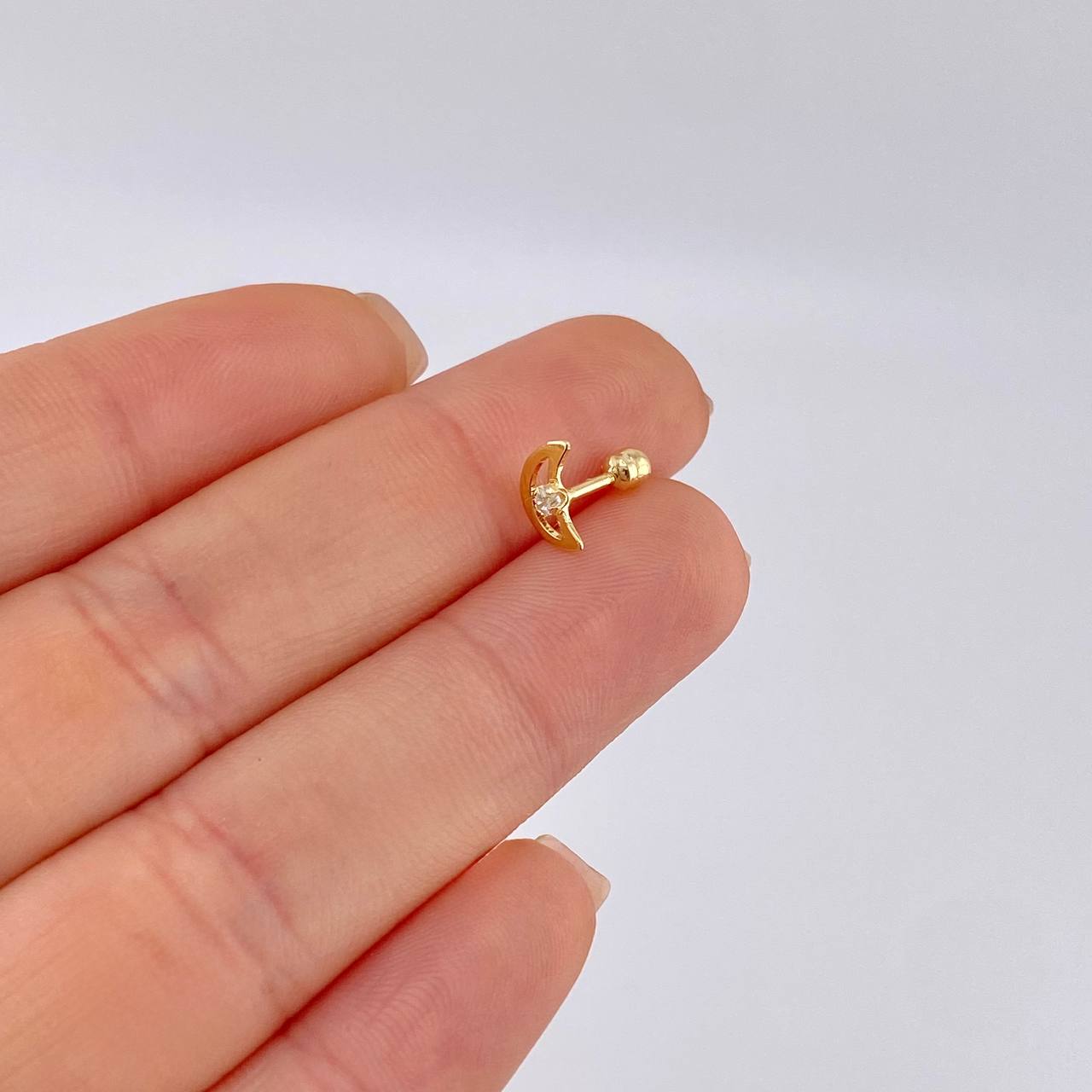Piercing Media Luna 0.35 g / 1 cm Oro Amarillo 18K