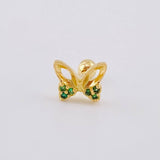 Piercing Mariposa 0.65 g / 1 cm Oro Amarillo 18K