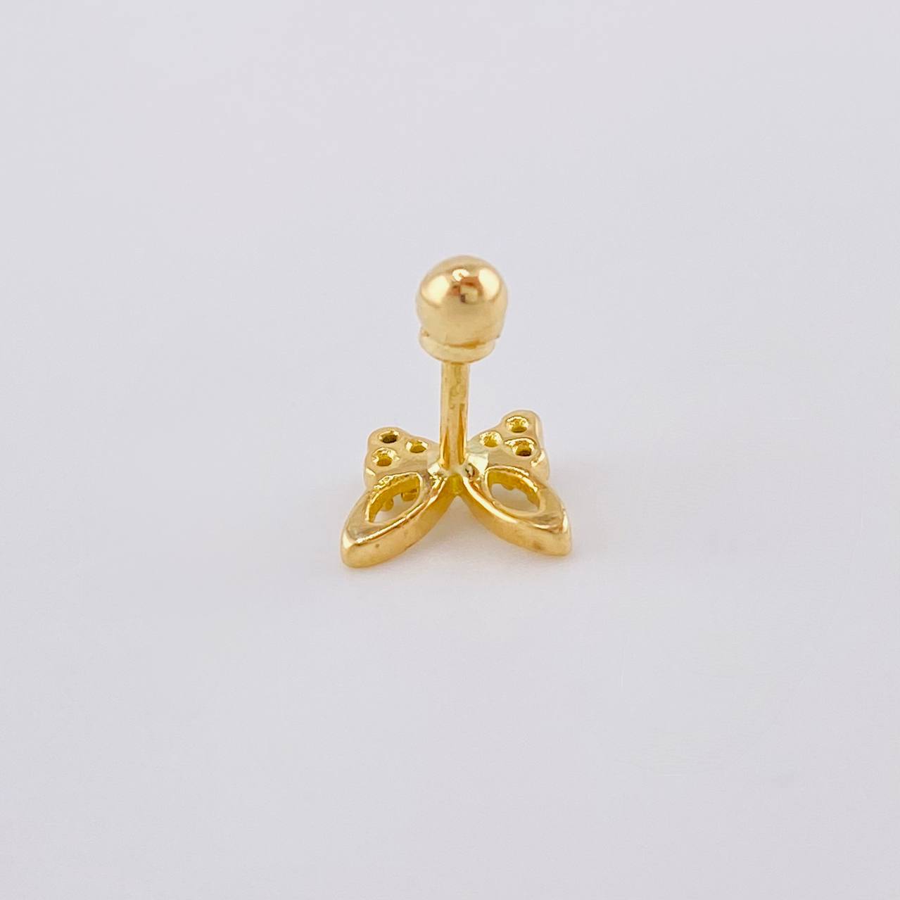 Piercing Mariposa 0.65 g / 1 cm Oro Amarillo 18K