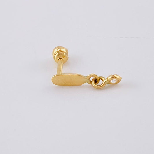 Piercing Globo Colgante 0.4 g / 1.2 cm Oro Amarillo 18K