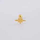 Piercing Estrella Fugaz 0.3 g / 1 cm Oro Amarillo 18K