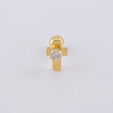 Piercing Cruz 0.35 g / 1 cm Oro Amarillo 18K