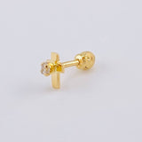 Piercing Cruz 0.35 g / 1 cm Oro Amarillo 18K