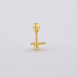 Piercing Cruz 0.35 g / 1 cm Oro Amarillo 18K