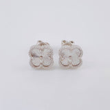 Topos Trebol Diamantado 2.95 g / 8.5 mm Oro Blanco 18K
