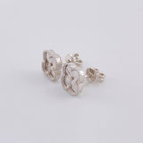 Topos Trebol Diamantado 2.95 g / 8.5 mm Oro Blanco 18K