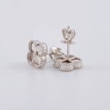 Topos Trebol Diamantado 2.95 g / 8.5 mm Oro Blanco 18K