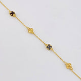 Pulso Modulable Aro Seguido Trebol 3.15 g / 21.4 cm - 18.6 cm / 0.8 mm Oro Amarillo 18K