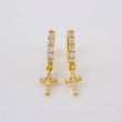 Candongas Cruz Tupida 1.75 g / 1.8 cm Oro Amarillo 18K