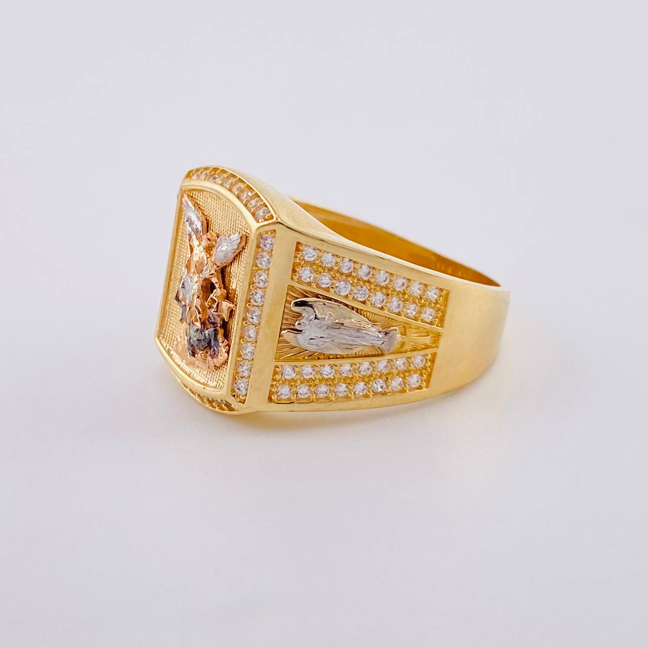 Anillo San Miguel Arcangel 8 g / T9 Tres Oros 18K