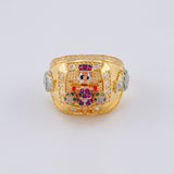 Anillo Pato Bolsa De Dinero 11.05 g / T10 1/4 Tres Oros 18K