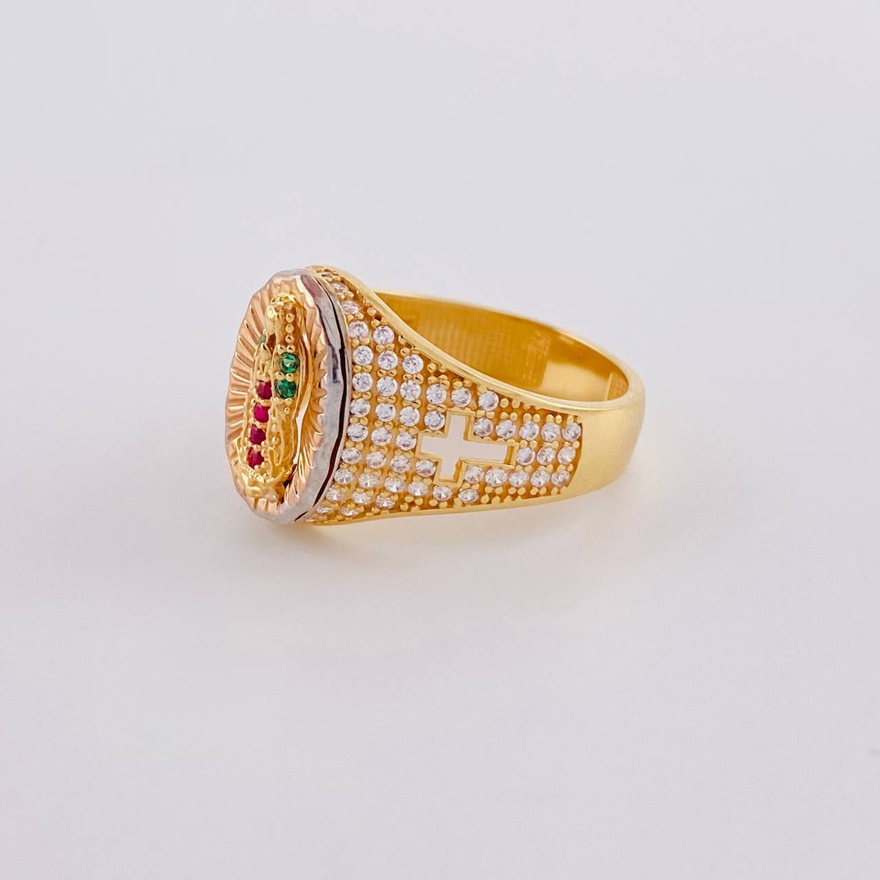 Anillo Virgen Guadalupe 4.4 g / T6 Tres Oros 18K