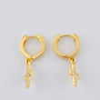 Candongas Cruz Tupida 2.45 g / 2 cm Oro Amarillo 18K