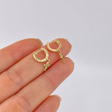 Candongas Cruz Tupida 2.45 g / 2 cm Oro Amarillo 18K