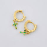 Candongas Cruz Tupida 1.7 g / 1.8 cm Oro Amarillo 18K