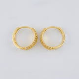 Candongas Carril Punteado 2.65 g / 1.5 cm Oro Amarillo 18K