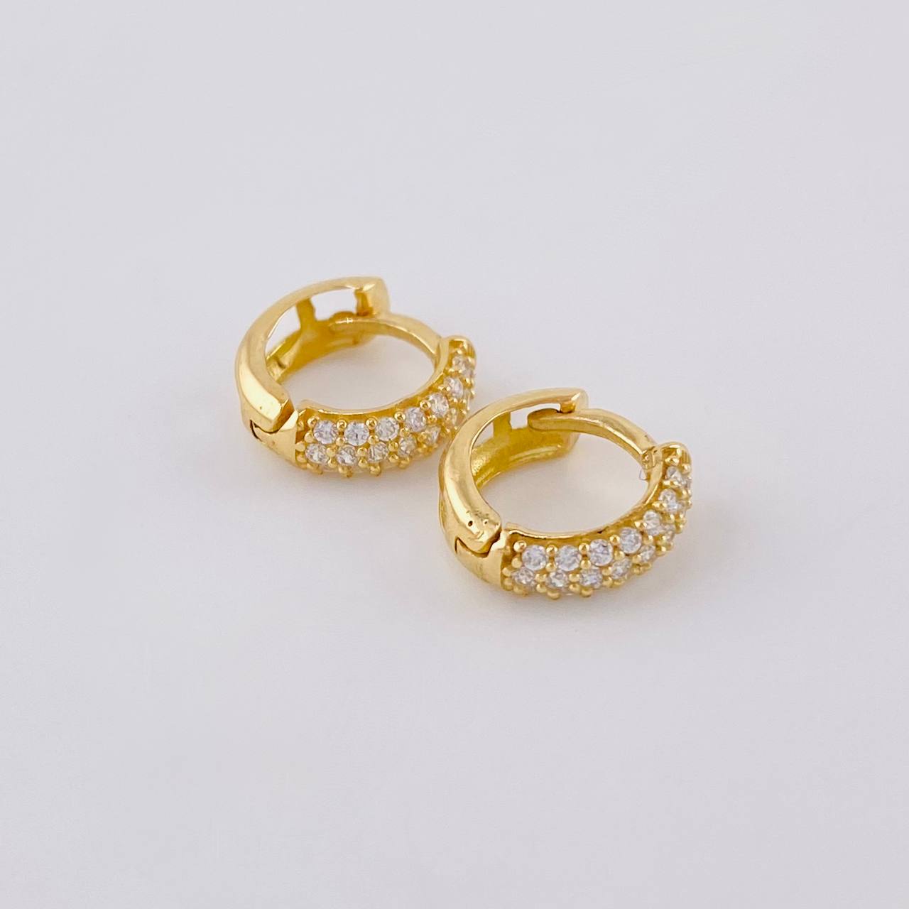 Candongas Radio Tupido 1.25 g / 0.9 cm Oro Amarillo 18K