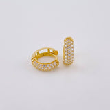 Candongas Radio Tupido 1.25 g / 0.9 cm Oro Amarillo 18K