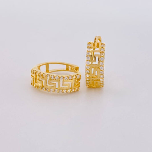 Candongas Carril Trival 2.55 g / 1.5 cm Oro Amarillo 18K