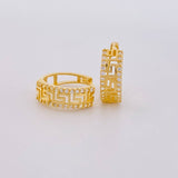 Candongas Carril Trival 2.55 g / 1.5 cm Oro Amarillo 18K