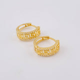 Candongas Carril Trival 2.55 g / 1.5 cm Oro Amarillo 18K