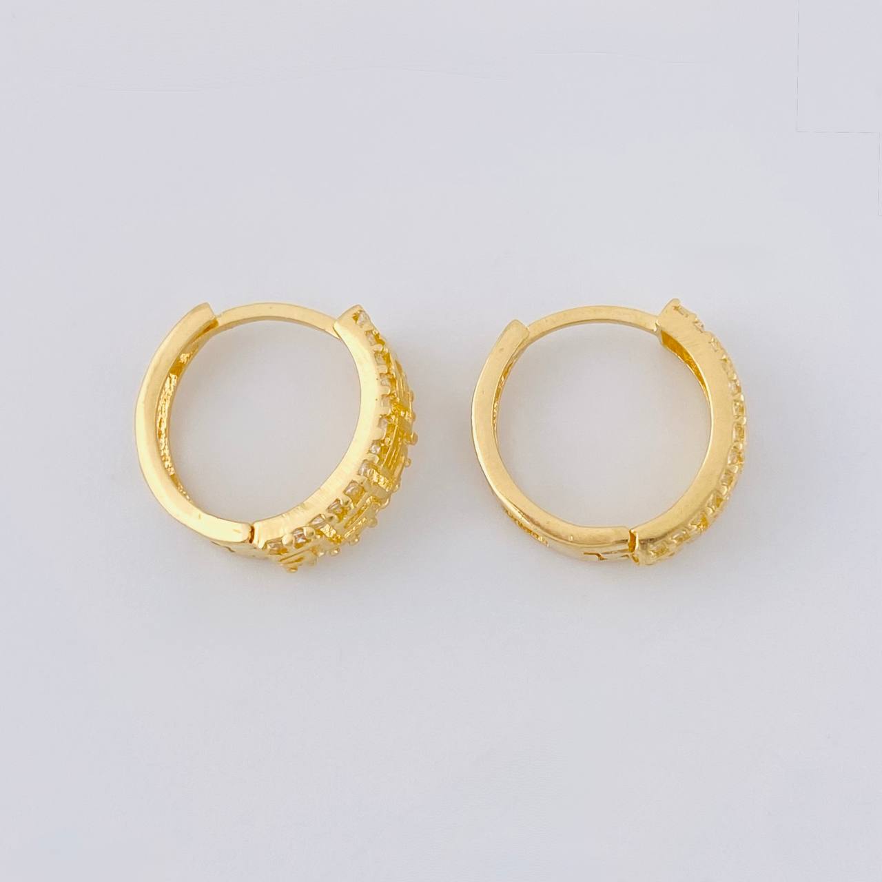 Candongas Carril Trival 2.55 g / 1.5 cm Oro Amarillo 18K