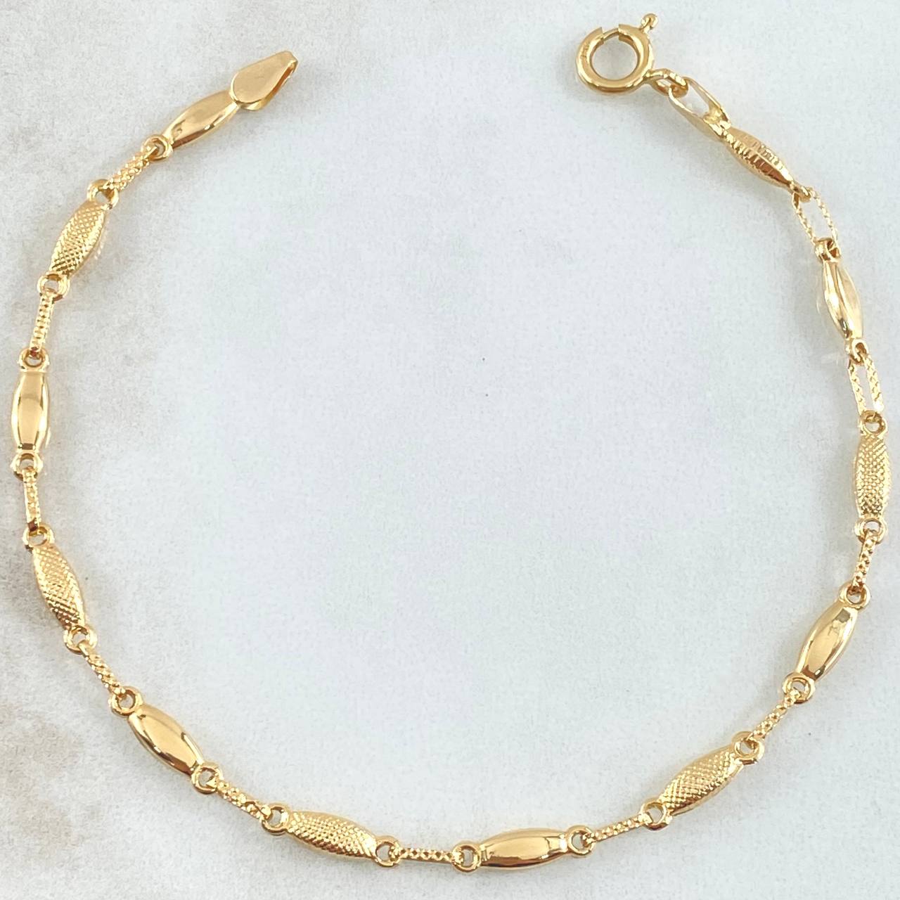 Pulso Oval Ojiva 3.4gr / 20.5cm / Oro Amarillo 18K