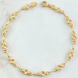Pulso Trebol Cruzado 3.85gr / 20.5cm / Oro Amarillo 18K