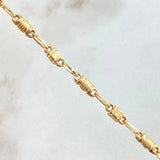 Tobillera Rustico Cubico 4.2gr / 25cm / Oro Amarillo 18K