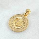 Dije Medalla Letra U 4.65 g / 3 cm Oro Amarillo 18K
