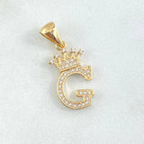 Dije Corona Letra G 1.7gr / 2.5cm / Oro Amarillo 18K