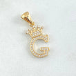 Dije Corona Letra G 1.8gr / 2.6cm / Oro Amarillo 18K